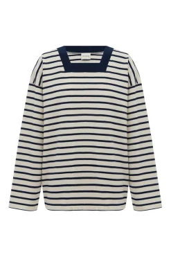 Cheap ARCHIE LONG SLEEVE TOP - NAVY STRIPE Coordinating Sets|Tops
