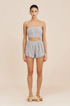 Hot AURELIA SHORT - BLUE GINGHAM Coordinating Sets|Shorts