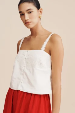 Clearance BERYL CAMI - VINTAGE WHITE Tops
