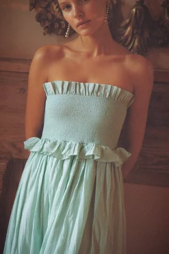 Store COBY STRAPLESS DRESS - COOL MINT Occasional Dresses|Maxi Dresses