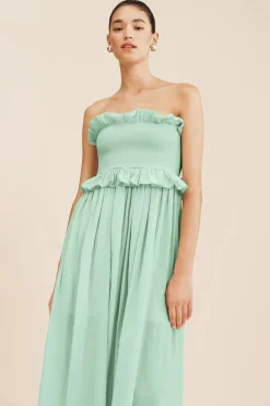 Store COBY STRAPLESS DRESS - COOL MINT Occasional Dresses|Maxi Dresses
