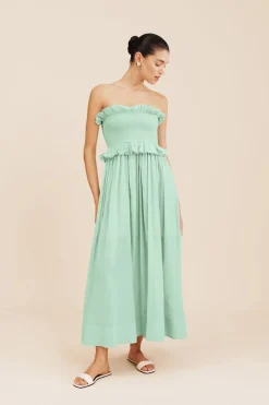 Store COBY STRAPLESS DRESS - COOL MINT Occasional Dresses|Maxi Dresses