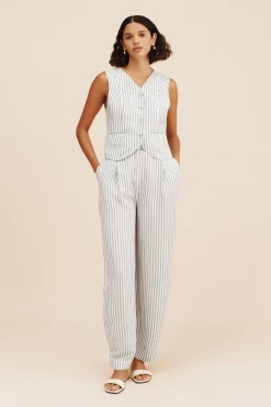 Sale DIANA VEST - SEAGRASS STRIPE Tops