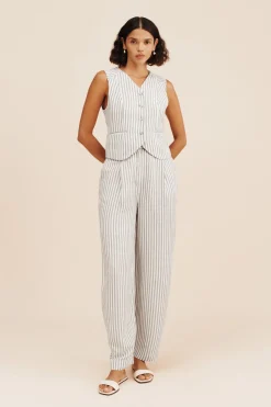 Sale DIANA VEST - SEAGRASS STRIPE Tops