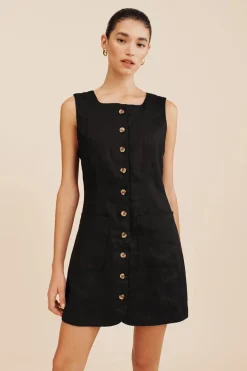 Sale EMMA BUTTON DOWN MINI - Linen Dresses|Dresses
