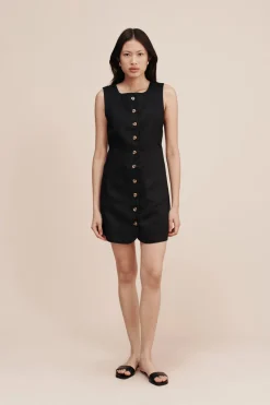 Sale EMMA BUTTON DOWN MINI - Linen Dresses|Dresses