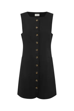 Sale EMMA BUTTON DOWN MINI - Linen Dresses|Dresses