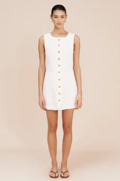 Discount EMMA BUTTON DOWN MINI - Linen Dresses|Dresses