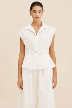 Sale JUNO SHIRT - VINTAGE WHITE Tops