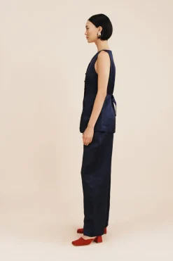 Hot LORENZO HIGH NECK VEST - Coordinating Sets|Tops