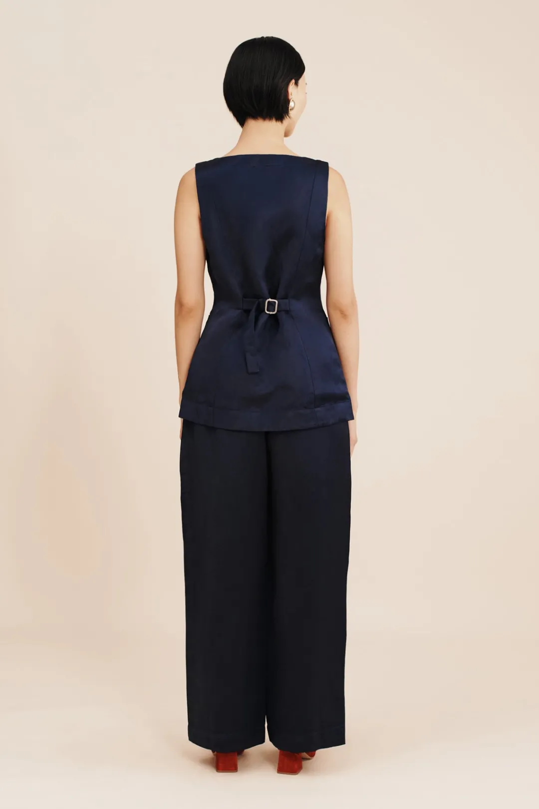 Hot LORENZO HIGH NECK VEST - Coordinating Sets|Tops