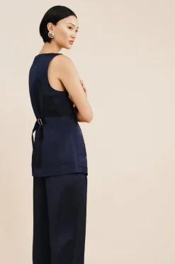 Hot LORENZO HIGH NECK VEST - Coordinating Sets|Tops