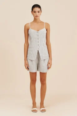 Cheap LORENZO SHORT - SEAGRASS STRIPE Shorts