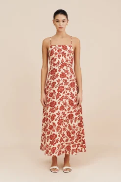 Online LORI DRESS - SCARLET BLOOM Occasional Dresses|Maxi Dresses