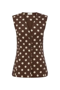 Clearance LORI VEST - POLKA DOT Tops