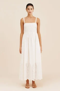 Store LOUISA DRESS - VINTAGE WHITE Maxi Dresses|Dresses