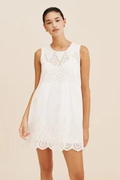 Sale LOUISA MINI DRESS - VINTAGE WHITE Mini Dresses|Dresses