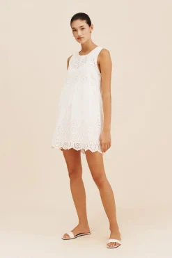 Sale LOUISA MINI DRESS - VINTAGE WHITE Mini Dresses|Dresses