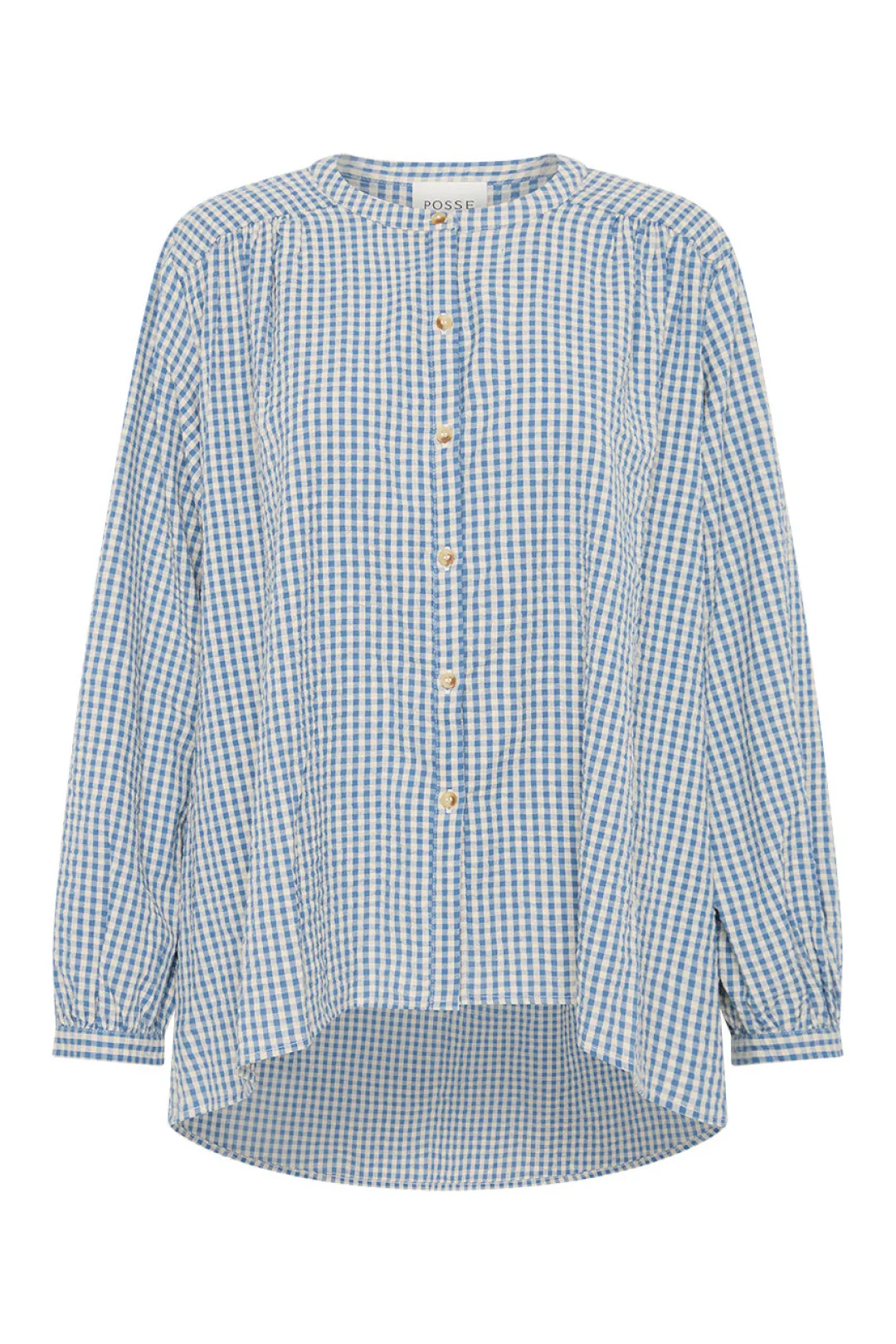 Cheap MIRA SHIRT - BLUE GINGHAM Coordinating Sets|Tops