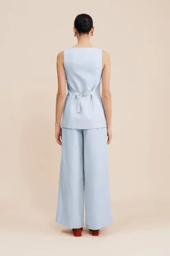 Shop PARKER TROUSER - SILVER BLUE Trousers