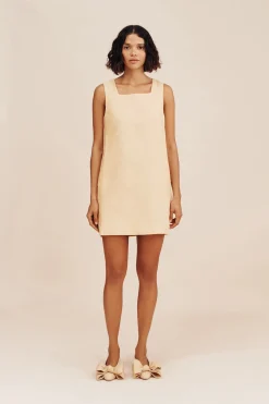 Cheap RIO SHIFT DRESS - DUSTY CITRON Linen Dresses|Coordinating Sets