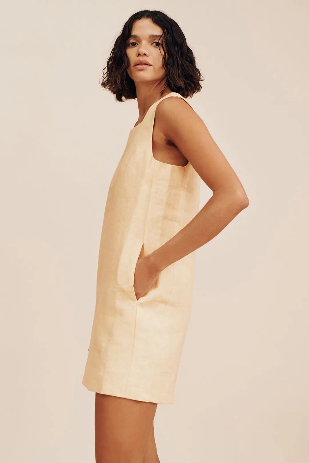 Cheap RIO SHIFT DRESS - DUSTY CITRON Linen Dresses|Coordinating Sets