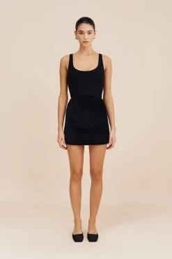 Outlet ROMEO MINI SKIRT - BLACK VELVET Coordinating Sets|Skirts
