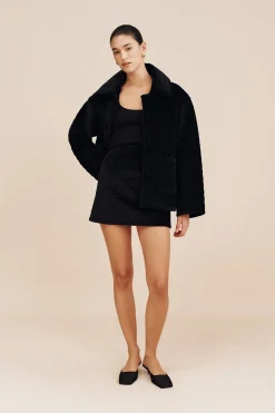 Outlet ROMEO MINI SKIRT - BLACK VELVET Coordinating Sets|Skirts