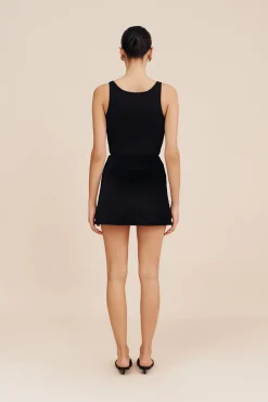 Outlet ROMEO MINI SKIRT - BLACK VELVET Coordinating Sets|Skirts