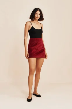 Store ROMEO MINI SKIRT - RED VELVET Coordinating Sets|Skirts