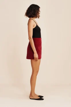 Store ROMEO MINI SKIRT - RED VELVET Coordinating Sets|Skirts