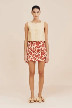 Clearance ROMEO MINI SKIRT - SCARLET BLOOM Coordinating Sets|Skirts