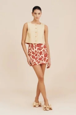 Clearance ROMEO MINI SKIRT - SCARLET BLOOM Coordinating Sets|Skirts