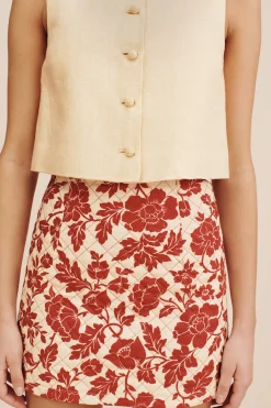 Clearance ROMEO MINI SKIRT - SCARLET BLOOM Coordinating Sets|Skirts