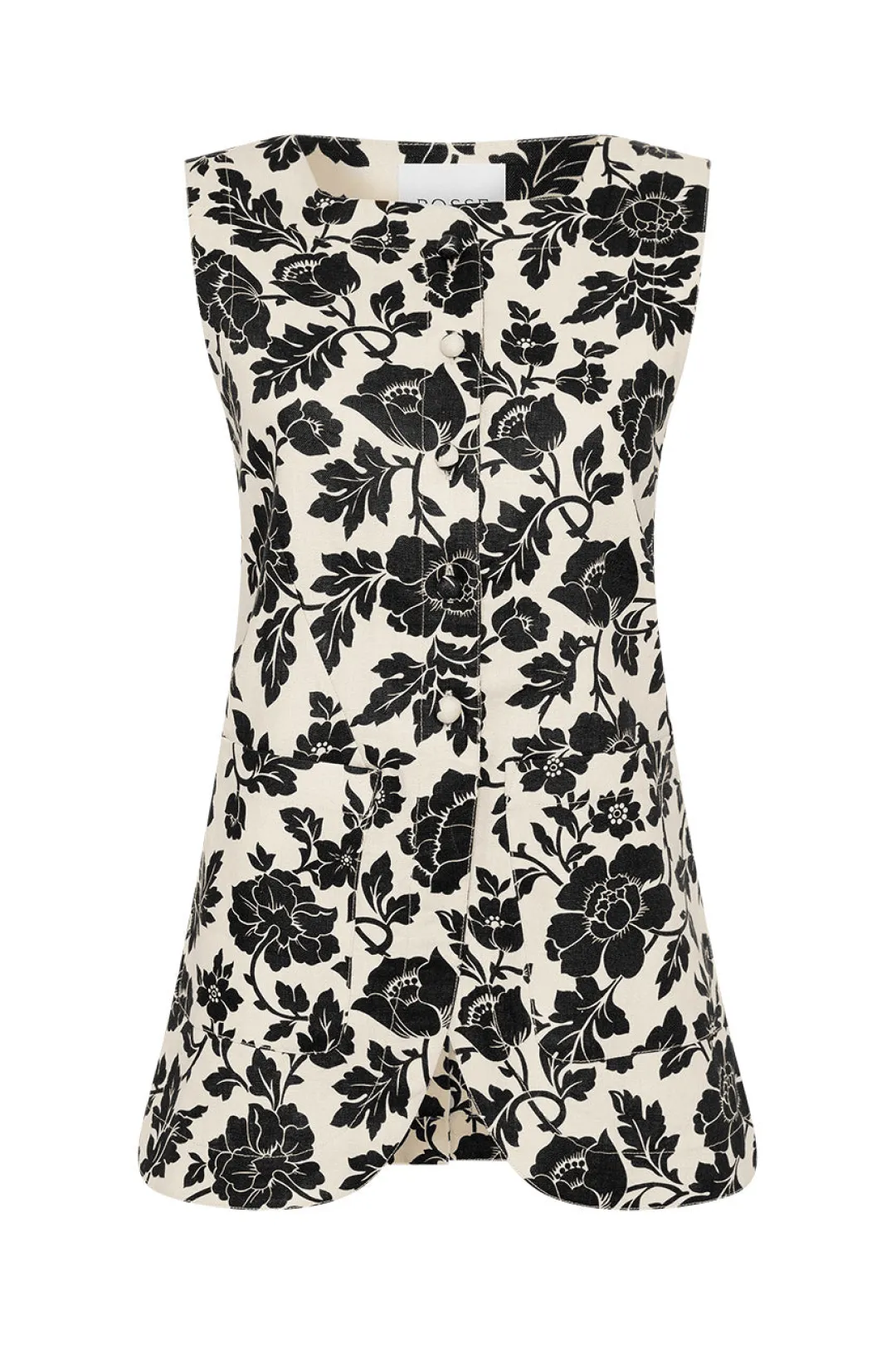 Shop ROMEO VEST - NOIR BLOOM Tops