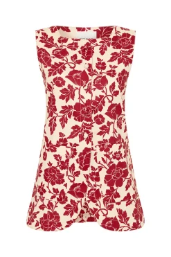 Cheap ROMEO VEST - SCARLET BLOOM Tops|Coordinating Sets