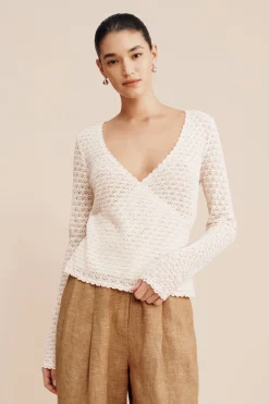 Store ROMY WRAP TOP - Knitwear|Tops