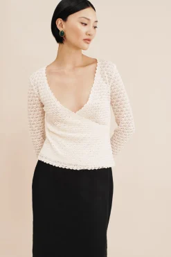 Store ROMY WRAP TOP - Knitwear|Tops