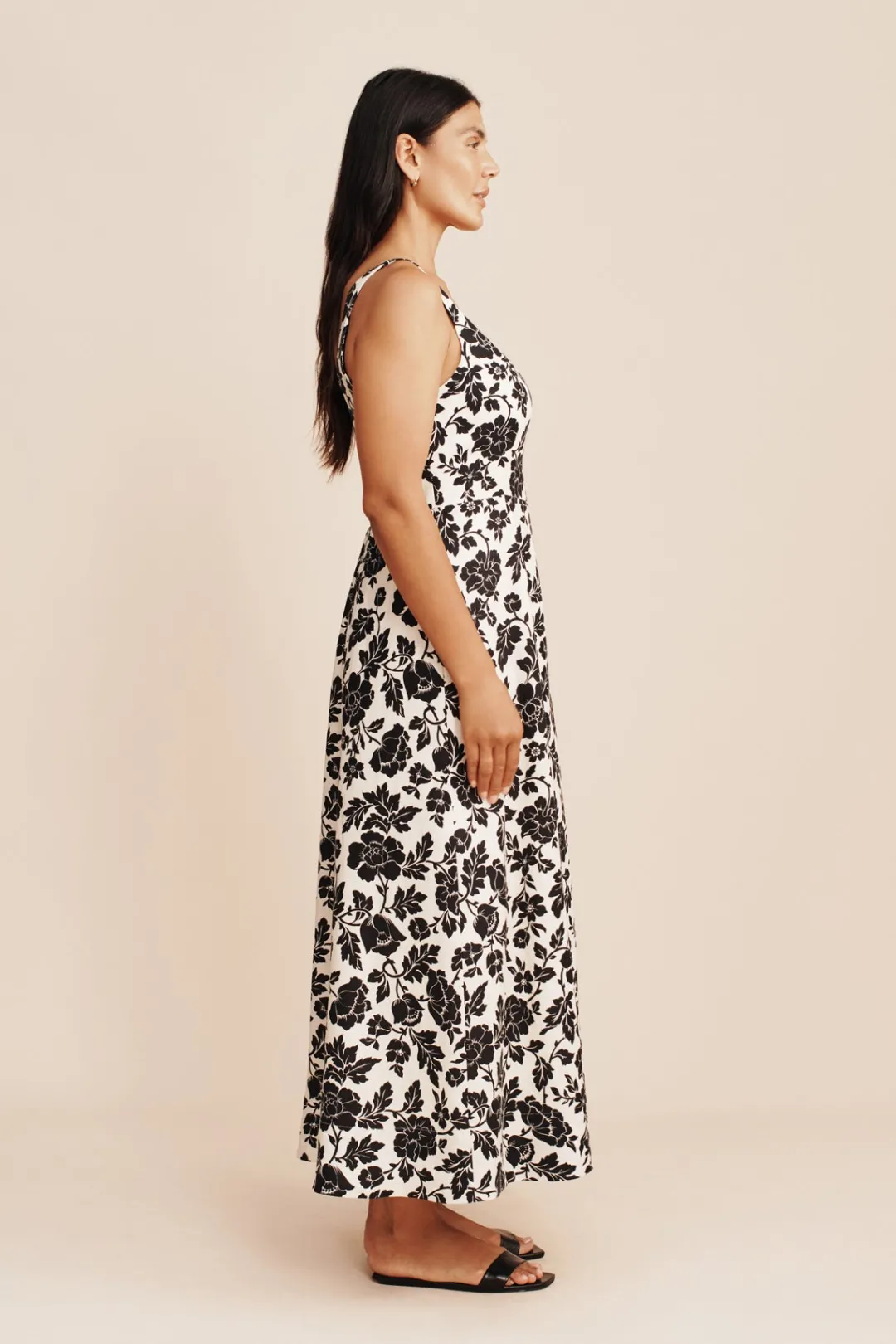 New SKYLA DRESS - NOIR BLOOM Linen Dresses|Occasional Dresses