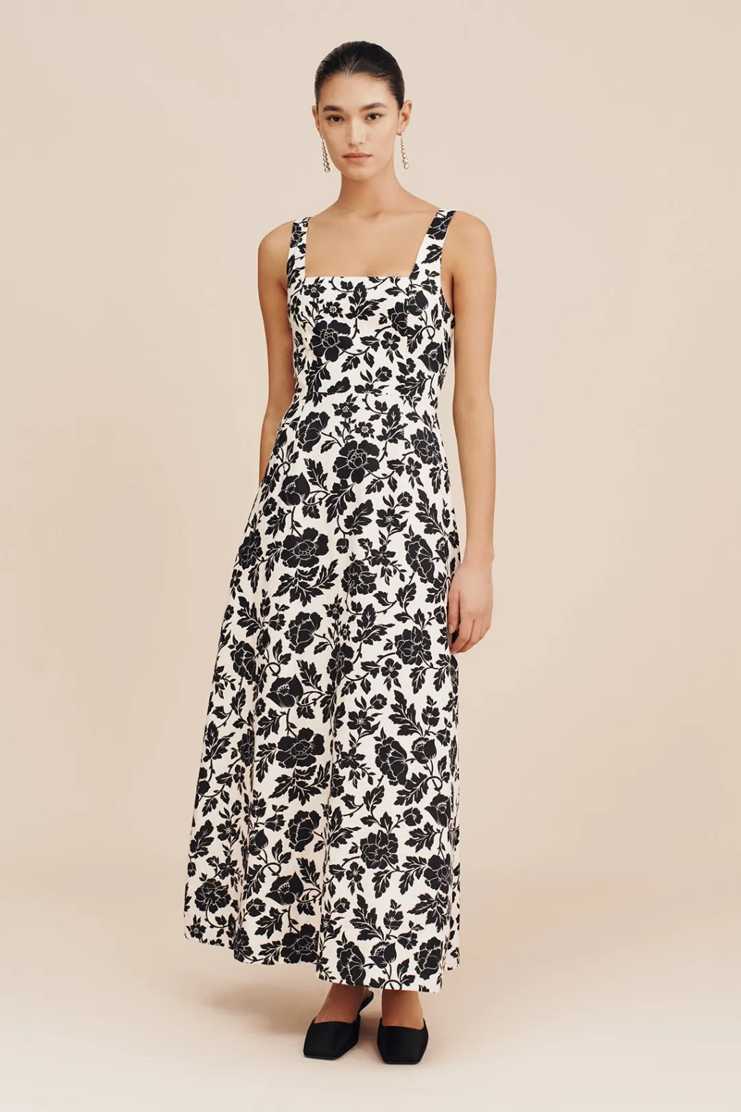 New SKYLA DRESS - NOIR BLOOM Linen Dresses|Occasional Dresses