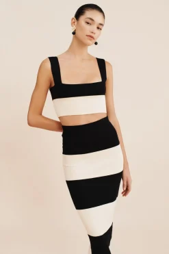 Store THEO CROP TOP - BLACK STRIPE Coordinating Sets|Tops