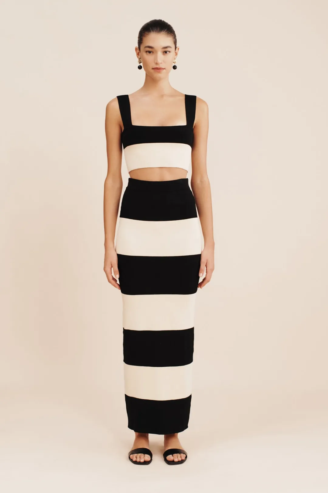 Store THEO CROP TOP - BLACK STRIPE Coordinating Sets|Tops