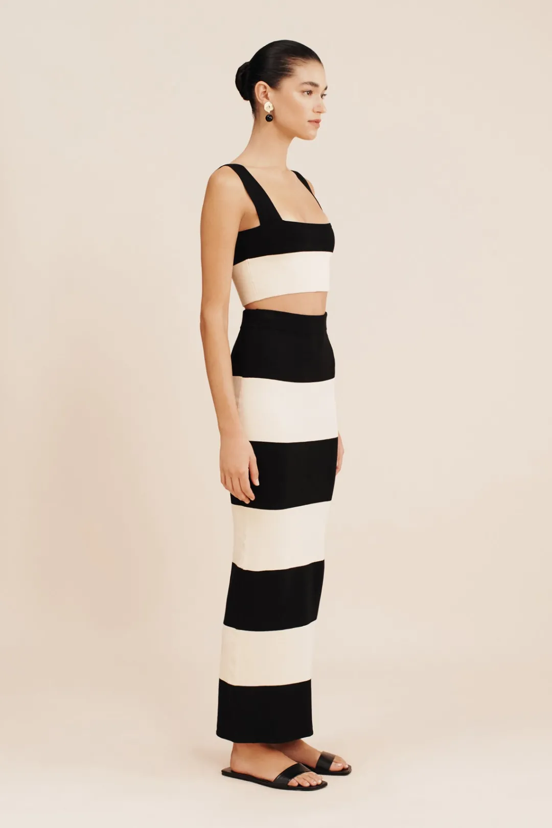 Store THEO CROP TOP - BLACK STRIPE Coordinating Sets|Tops