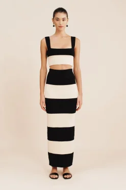 Discount THEO SKIRT - BLACK STRIPE Coordinating Sets|Skirts