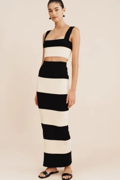 Discount THEO SKIRT - BLACK STRIPE Coordinating Sets|Skirts
