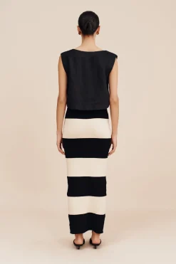 Discount THEO SKIRT - BLACK STRIPE Coordinating Sets|Skirts