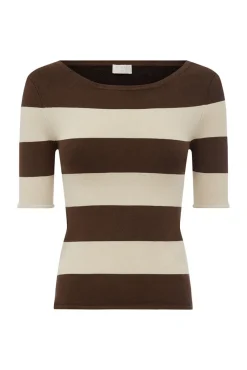 Online THEO TOP - CHOCOLATE STRIPE Knitwear|Tops
