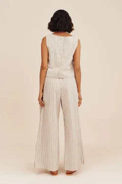 Best Sale VIVIAN PANT - BEIGE STRIPE Coordinating Sets|Trousers