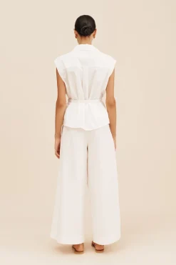 Shop WESLEY TROUSER - VINTAGE WHITE Trousers