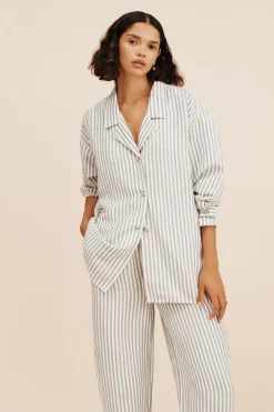 Cheap ZADIE SHIRT - SEAGRASS STRIPE Tops